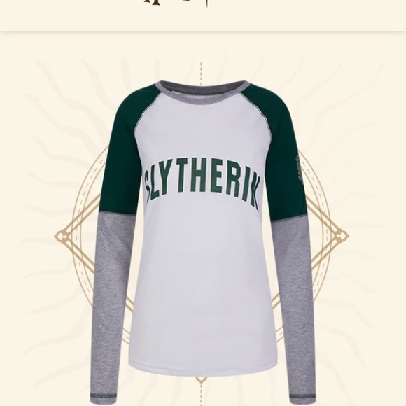 Harry Potter Slytherin Ladies Raglan Tee, Size S - Picture 1 of 5